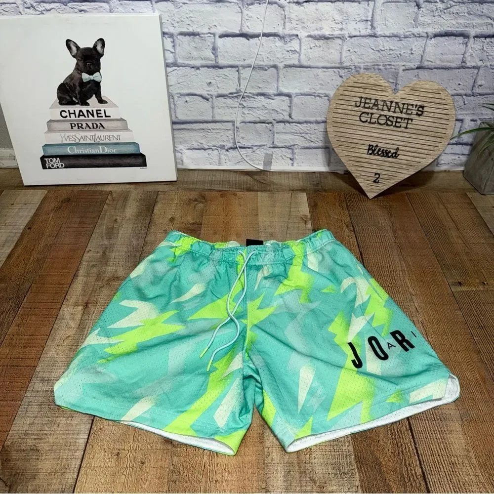 Nike Jordan Jumpman Air Printed Mesh Shorts Sunset Pulse size L